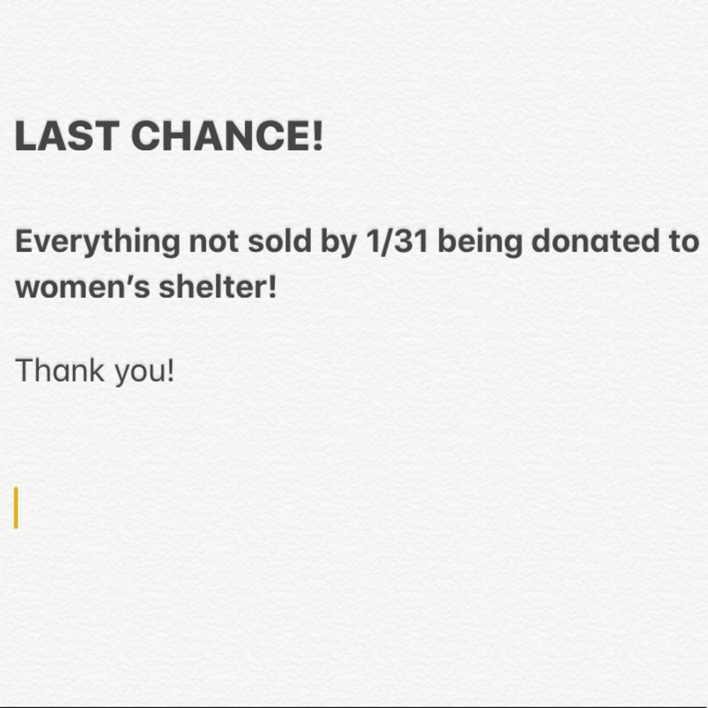 Last chance- CLOSET CLOSING!